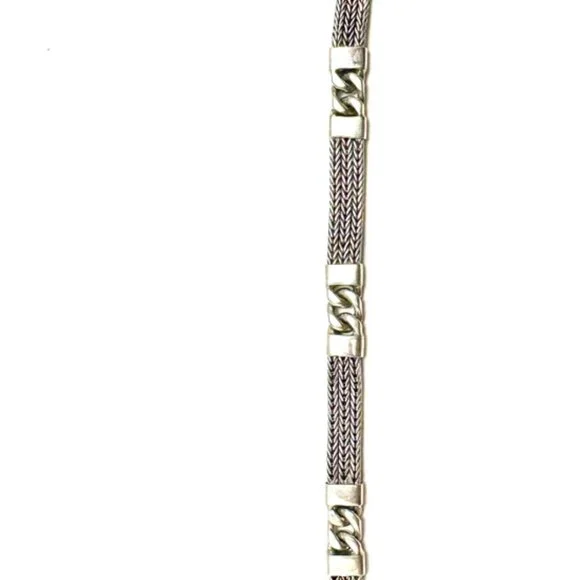 Handmade 10 inch Bracelet Heavy Sterling Silver Stamped 925